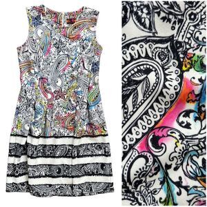ISLE By Melis Kozan Sleeveless Multicolored Watercolor Paisley Dress size Medium